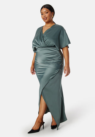 Wrap Satin Gown