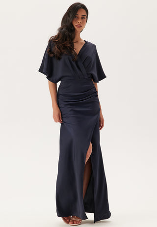 Wrap Satin Gown