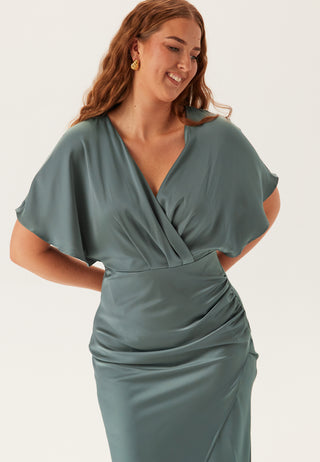 Wrap Satin Gown