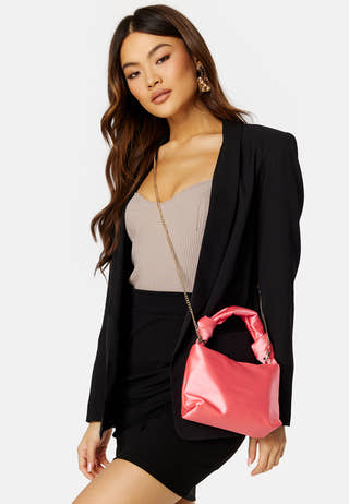 Olivia satin knot bag