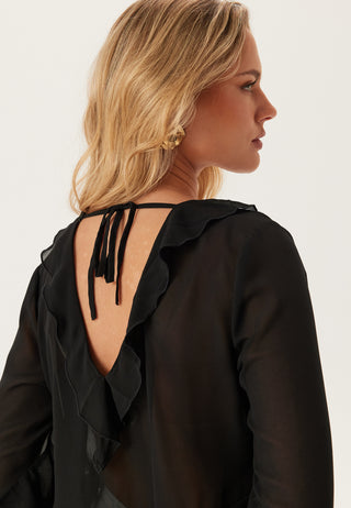 Open Back Frill Blouse