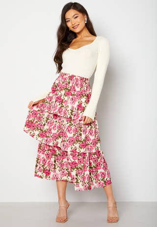 Penny midi frill skirt