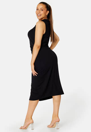 Philippa drapy button dress