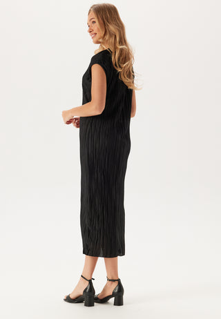 Pleated Cap Sleeve Dress