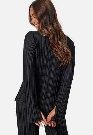 Pleated Tie Cardigan Top