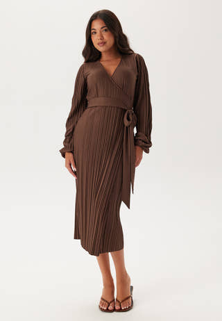 Pleated Wrap Dress