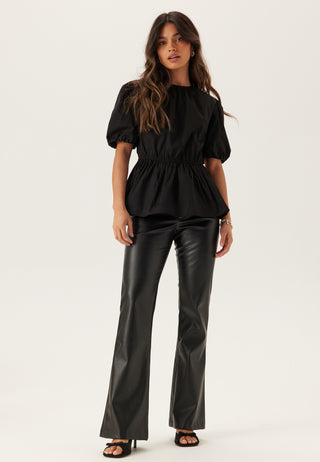 Puff Sleeve Peplum Blouse