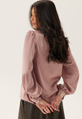 Puff Sleeve Satin Shirt
