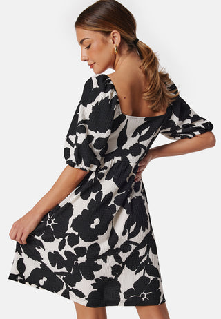 Puff Sleeve Short Dress