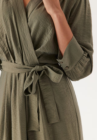 Puff Sleeve Structured Dress