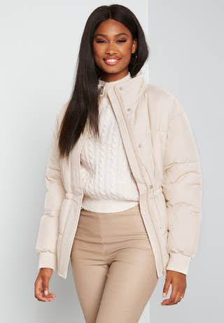 Rahima Drawstring Waist Puffer Jacket