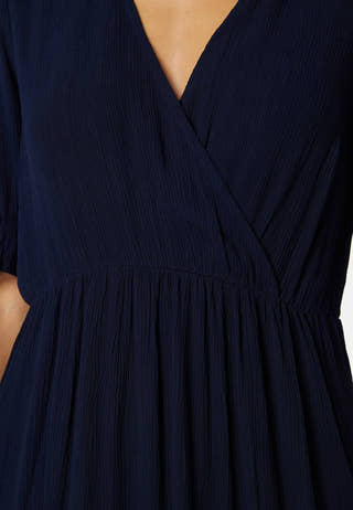 Puff Sleeve Viscose Dress