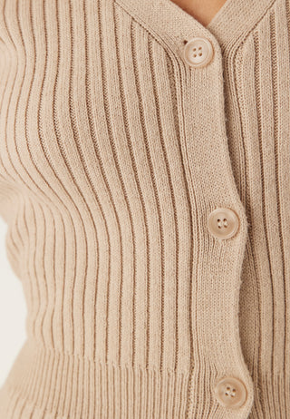 Rib Knitted Cardigan Dress