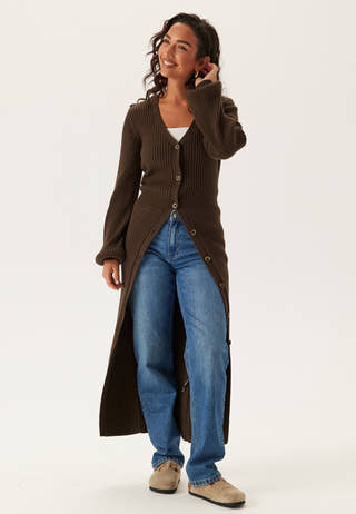 Rib Knitted Cardigan Dress