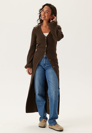 Rib Knitted Cardigan Dress