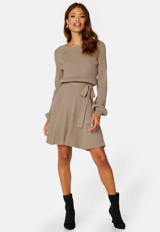 Rib Knitted Skater Dress