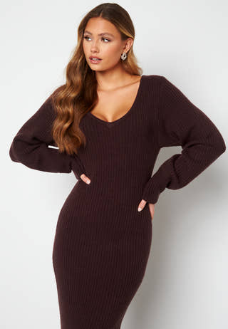 Rosanna knitted puff sleeve dress