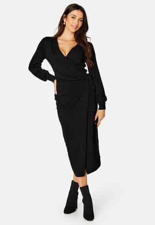 Ryann knitted wrap dress