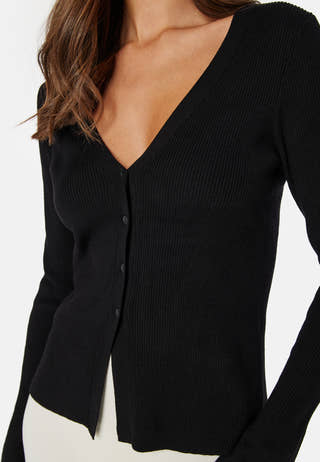 Knitted Rib Cardigan