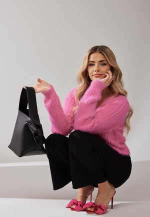 Salmi fluffy knitted cardigan