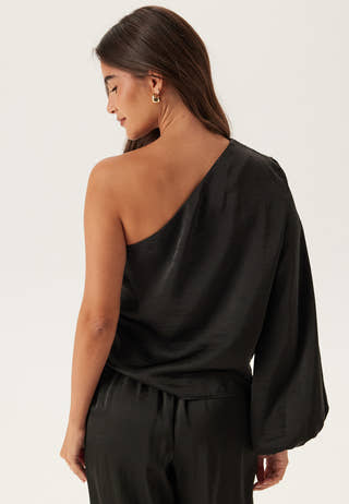 Satin One Shoulder Blouse