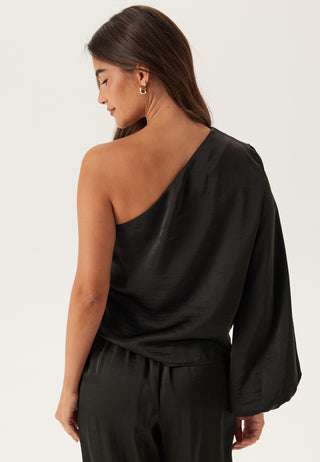 Satin One Shoulder Blouse