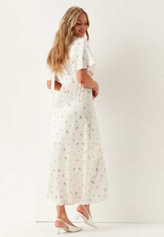 Satin Scarf Maxi Dress