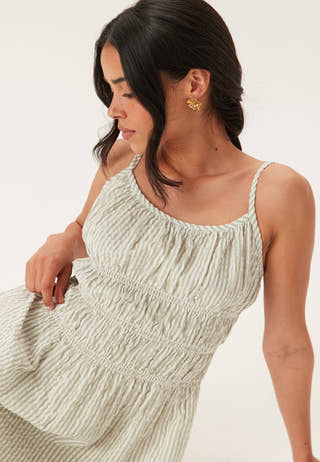 Seersucker Smock Dress