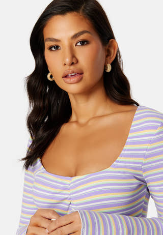 Selda ls striped top