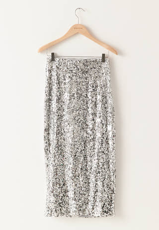 Sequin Midi Skirt
