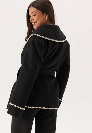 Shawl Collar Wool Blend Jacket