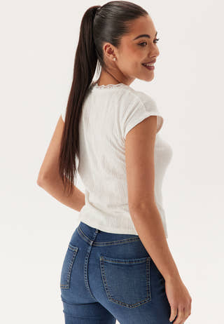 Short Sleeve Pointelle Top