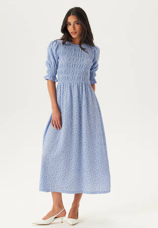 Short Sleeve Smock Dress