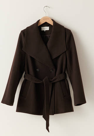 Short Wool Blend Coat