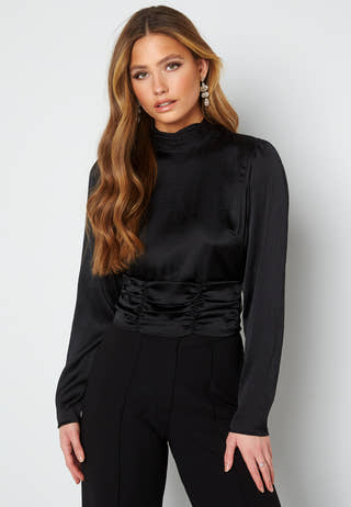 Skyla ruched bow blouse
