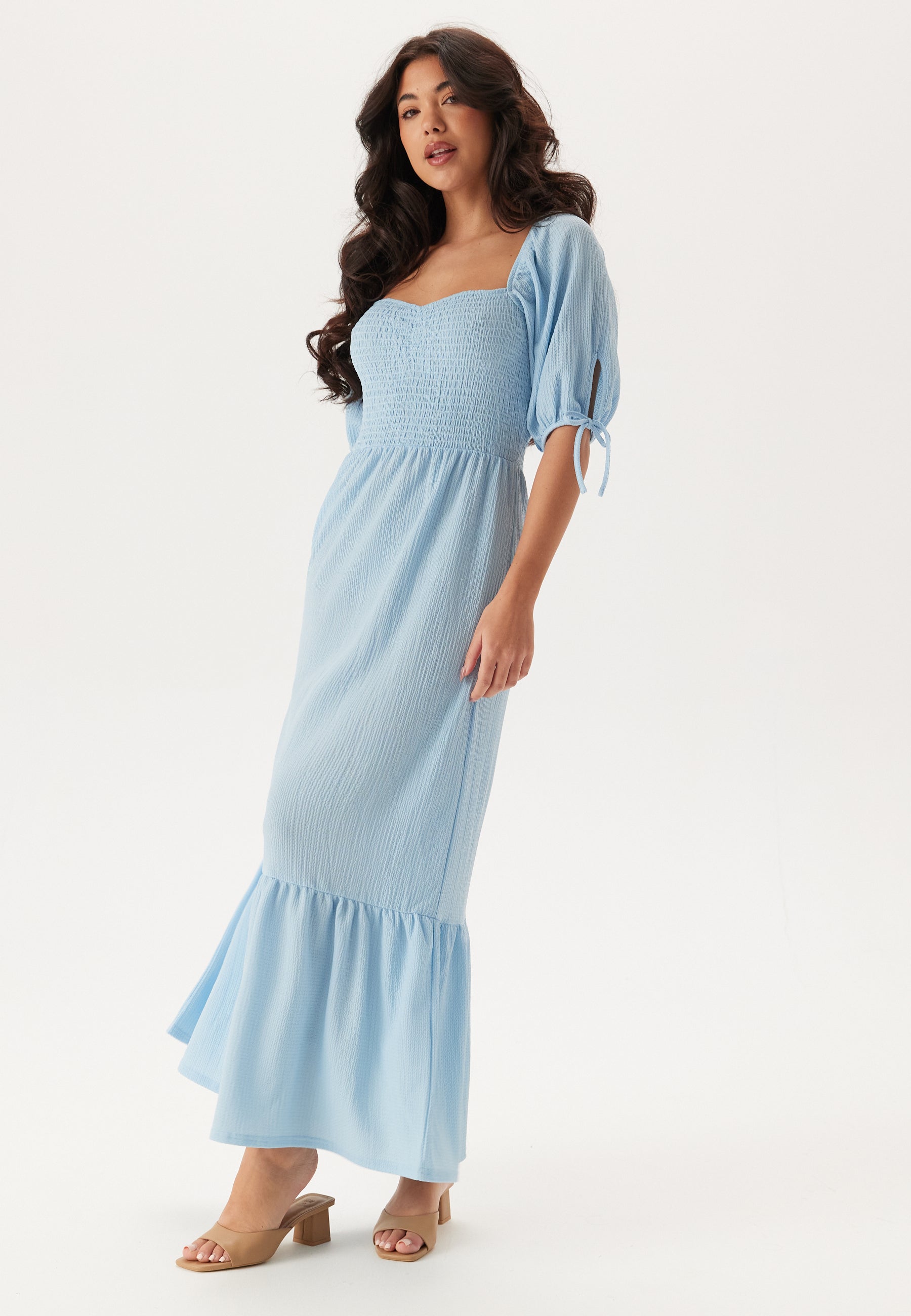 Bubbleroom Smock Maxi Dress campaign-outlet Blue Bubbleroom Smock Maxi Dress campaign-outlet Blue