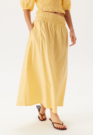 Smock Waist Maxi Skirt