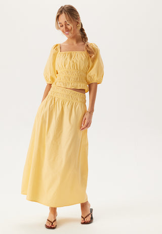 Smock Waist Maxi Skirt