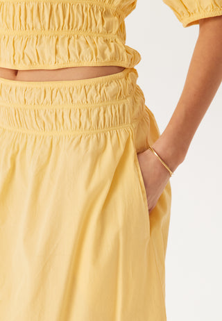 Smock Waist Maxi Skirt