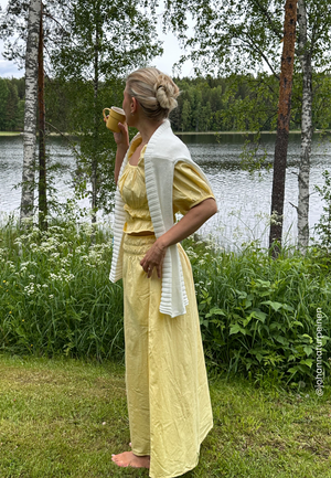 Smock Waist Maxi Skirt