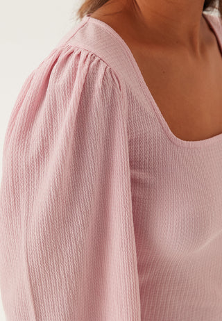 Square Neck Balloon Sleeve Top