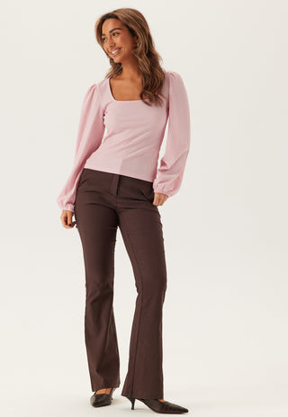 Square Neck Balloon Sleeve Top