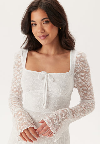 Square Neck Lace Dress