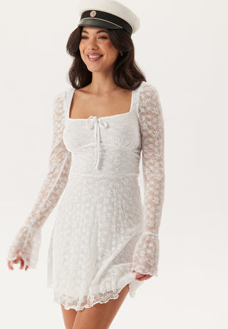 Square Neck Lace Dress