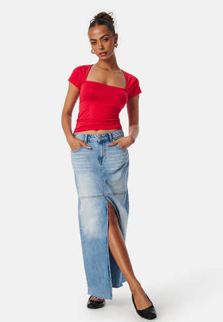 Square Neck Short Sleeve Top