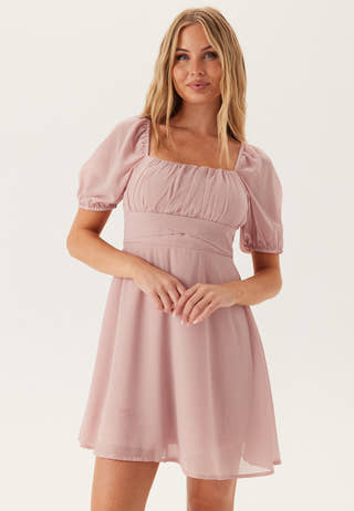 Square Neck S/S Georgette Dress