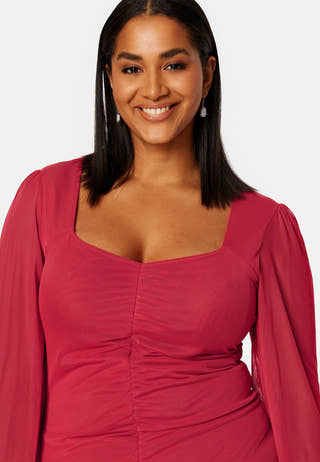Stella ruched mesh dress