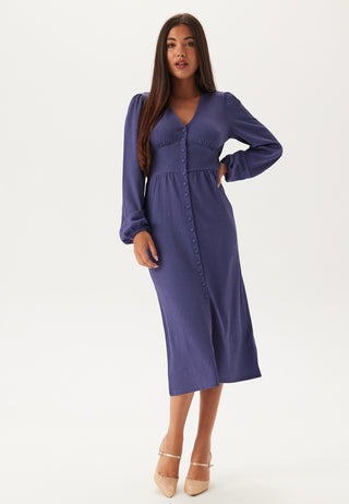 Structure Button Midi Dress