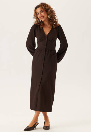 Structure Button Midi Dress