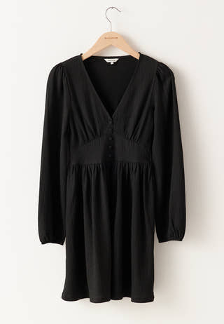 Structure Button Mini Dress